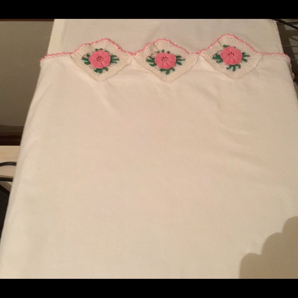 Vintage cotton tube kingx2 pillow case.